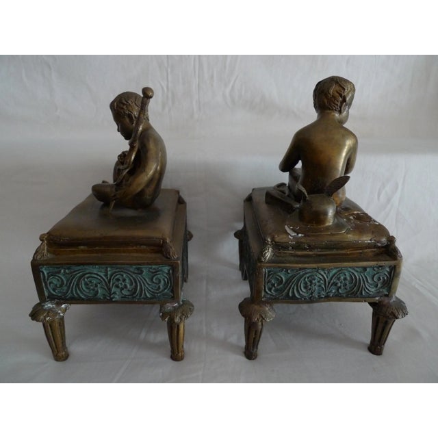 19th Century Bronze Recumbent Hermes Child Statues - A Pair For Sale - Image 4 of 9