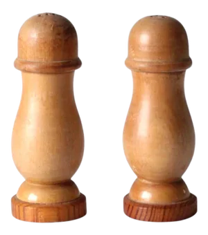 Vintage Wooden Salt and Pepper Shakers