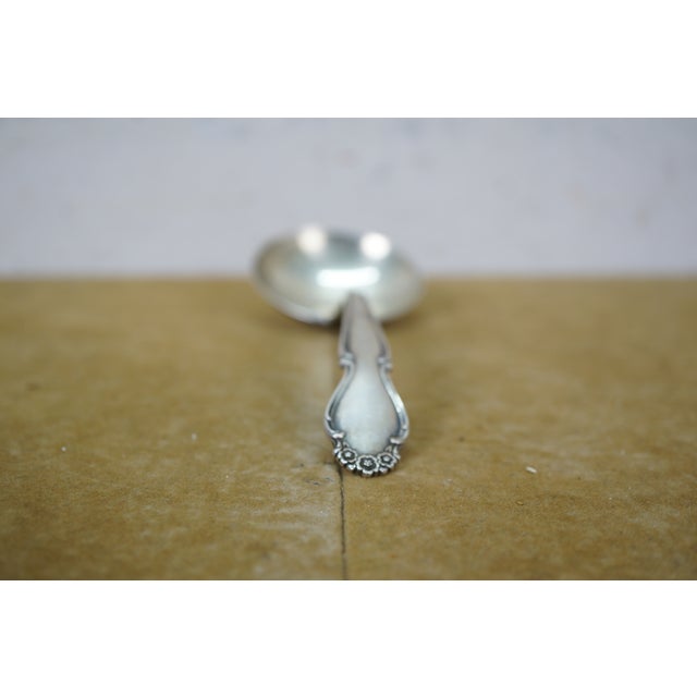 1950s Wm Rogers MFG Co Wedding Bells Sterling Silver Sauce Gravy Ladle 58g 7" For Sale - Image 13 of 13