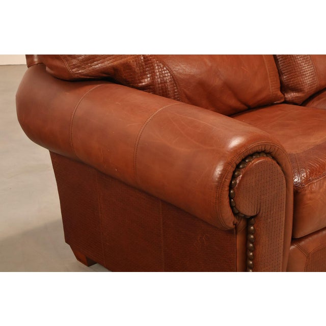 Wood Stickley 'Santa Fe' Leather Sofa For Sale - Image 7 of 18