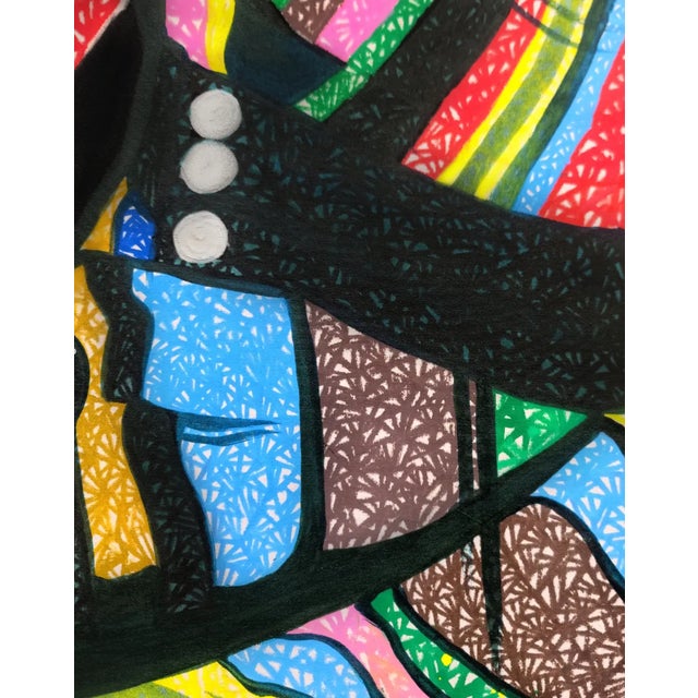 Modern "Drop the Monotony", Acrylic on Canvas Painting by Janet Adegoke For Sale - Image 3 of 4