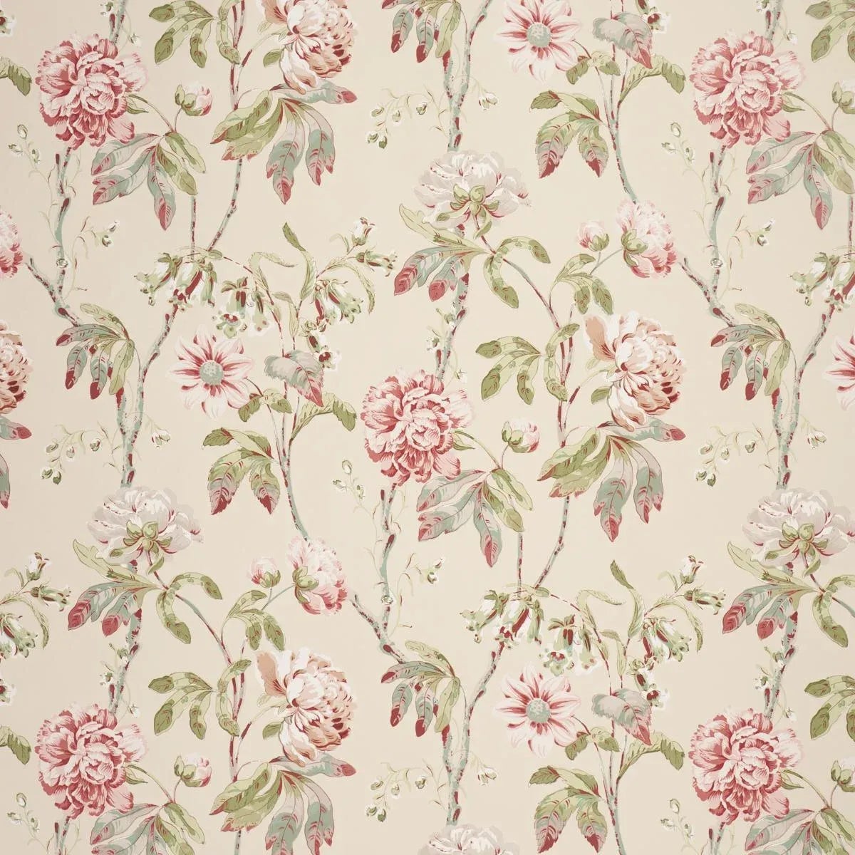 Schumacher Daydream Wallpaper In Pink | Chairish