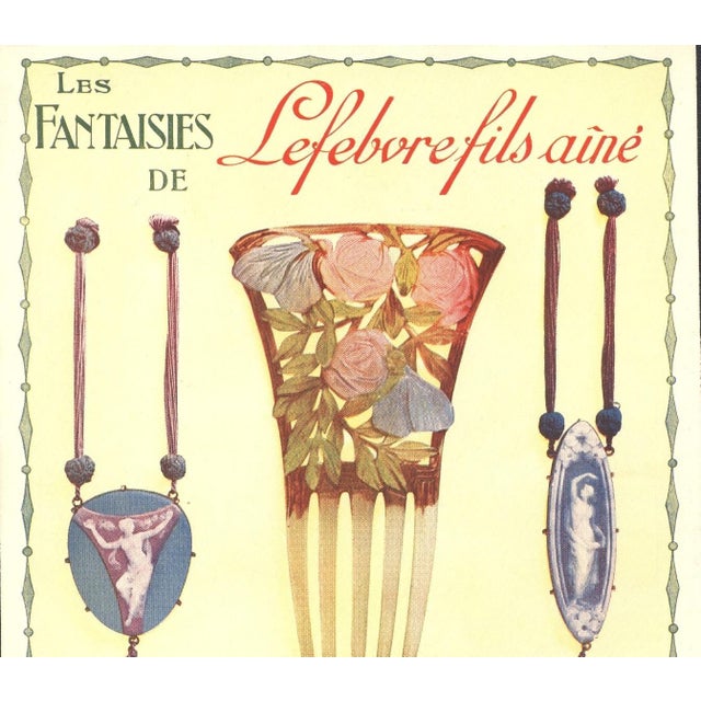 This is an unusual French print that dates to 1921. It originally appeared as a full page advertisement in a magazine of...