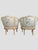 French Antique French Painted Frame Chairs Striped Upholstery, Pair For Sale - Image 3 of 15