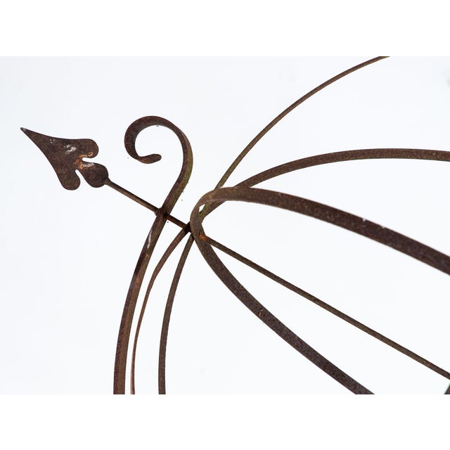 English Mid-20th Century Iron Armillary Sphere on Stand For Sale - Image 4 of 14