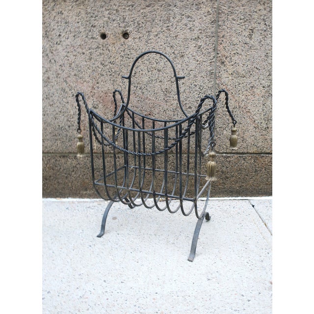 Firewood Holder Iron With Tassel Design For Sale - Image 4 of 12