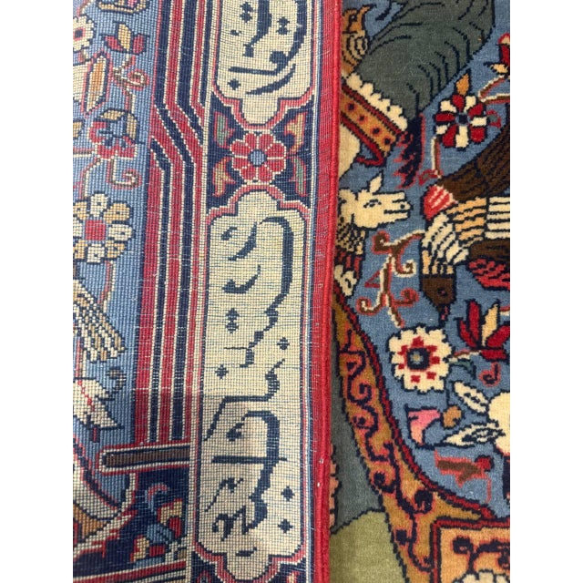 1930s Pasargad High Kpsi Fine 50 Raj Oriental Pictorial Rug Kork Wool For Sale - Image 13 of 15
