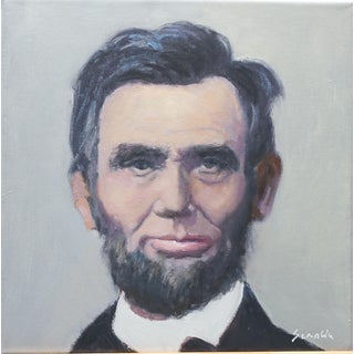 Sean Wu Original Oil Portrait of President Lincoln For Sale