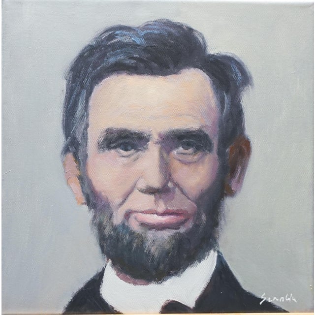 Sean Wu Original Oil Portrait of President Lincoln For Sale