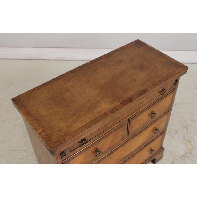 Old Colony Satinwood Mahogany Flip Top Bachelor Chest For Sale In Philadelphia - Image 6 of 13