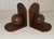 Art Deco Bookends with Oak Angles and Brown Maple Balls, 1930s, Set of 2, in Very Good conditions. Designed 1920 to 1949