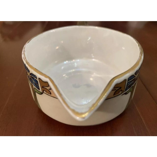 Limoges, France B & C Limoges France Art Deco Porcelain Sugar Bowl and Creamer, Circa 1920s For Sale - Image 4 of 11