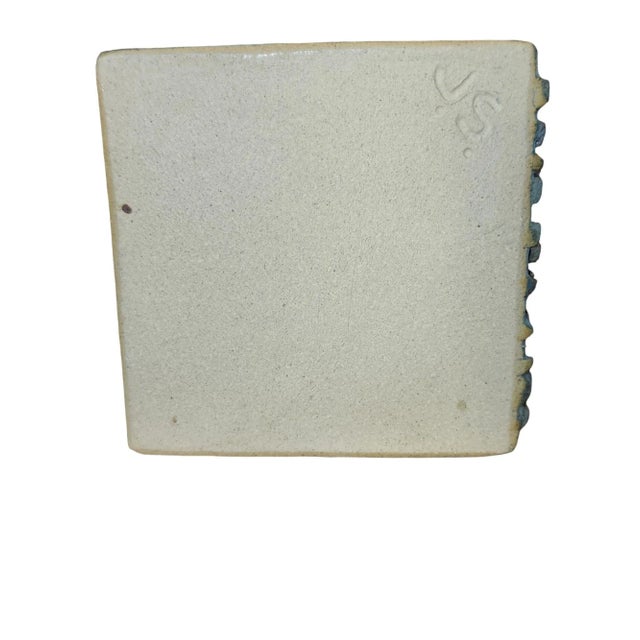 English Mid-Century Brutalist Square Vase For Sale - Image 4 of 5