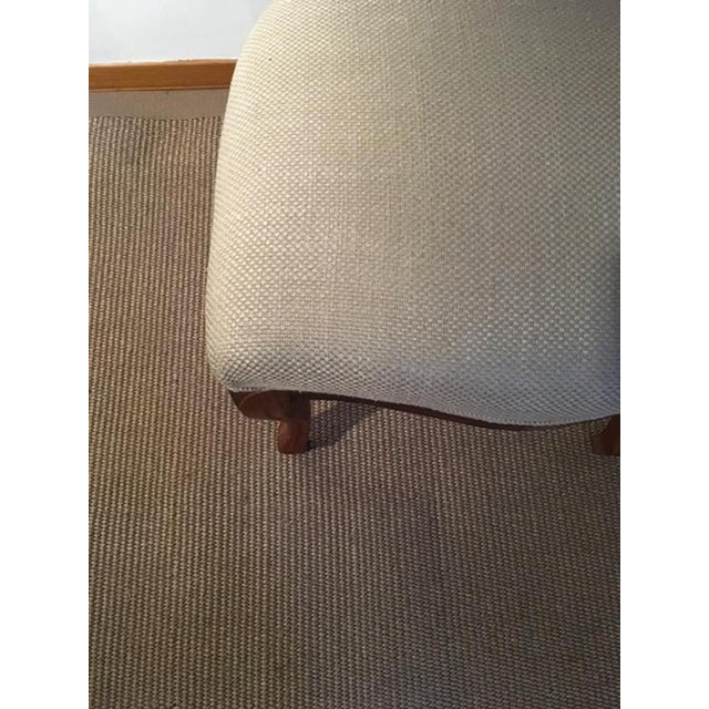 Postmodern Chairs in Walnut and Linen, Italy, 1990s, Set of 4 For Sale - Image 4 of 18