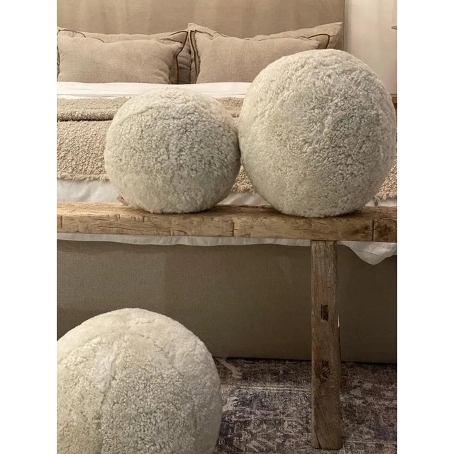 Angelite round Sherpa Sheepskin accent pillow Hidden Zipper Poly fill, extremely plush soft hand sherpa accent pillow,...