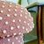 Not Yet Made - Made To Order Mushroom Ottoman in Petal Pink Wool Dot For Sale - Image 5 of 10