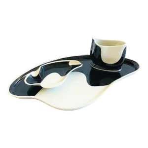 MCM German Porcelain Dish Set - 3 Pieces - Ashtray, Cup, and Tray