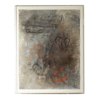 1990 “Structure Series #15” Mixed Media Painting by Susan Laufer For Sale