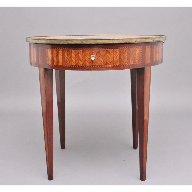 19th-Century French Kingwood and Marble Top Center Table For Sale - Image 12 of 12