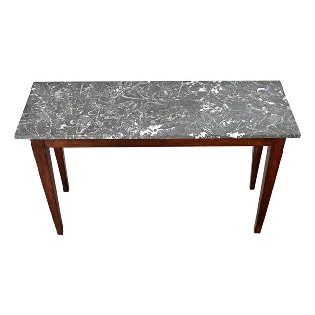 French 19th Century Oak & Marble Console For Sale