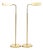 Mid 20th Century Pair of Mid-Century Modern Brass Adjustable Pharmacy Floor Lamps For Sale