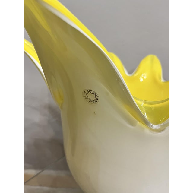 Yellow Murano Glass Flower Suspension from Leucos, 1960s For Sale - Image 6 of 8