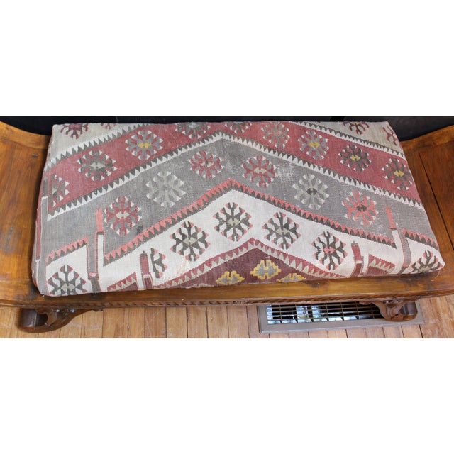 Early 19th Century Circa 1820s-30s Anglo-Indian Regency Low Window Bench For Sale - Image 5 of 6