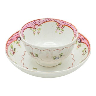 1900's Antique Green Tea Sipping Duo For Sale