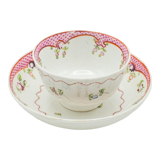 1900's Antique Green Tea Sipping Duo For Sale