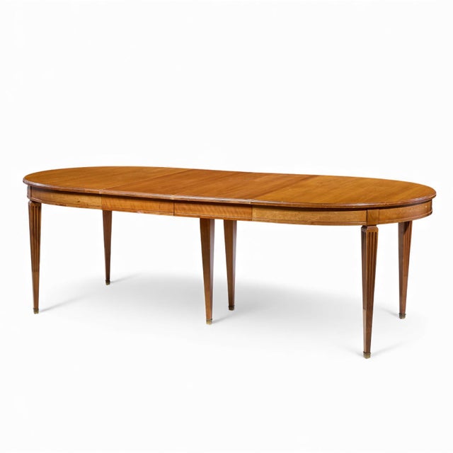 Late 20th Century Kindel Furniture French Regency Louis XVI Cherry Wood Expanding Dining Table With 3 Leaves For Sale - Image 14 of 17