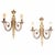 Pair of gilt bronze wall sconces 20th century Louis XVI style, France Burning and matte finish on the bronze. Weight of 1...
