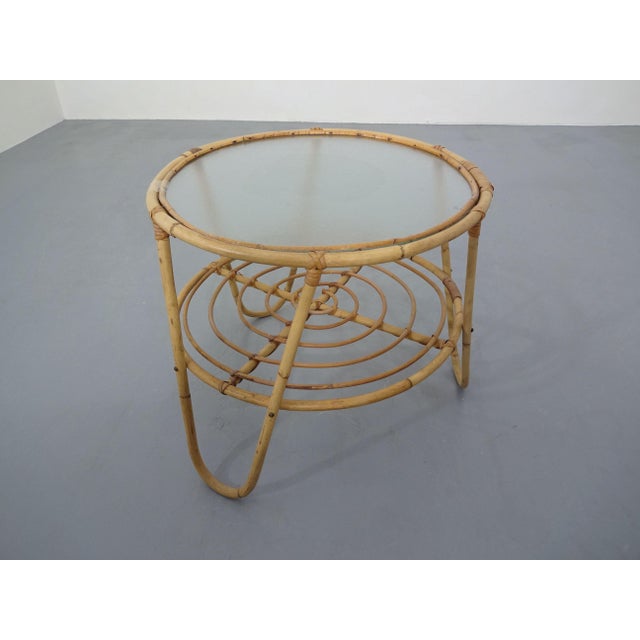 Italian Bamboo and Glass Coffee Table, 1950s For Sale - Image 9 of 16