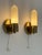 Bauhaus Brass & Opaline Glass Sconces, Germany, 1950s, Set of 2 For Sale - Image 14 of 18