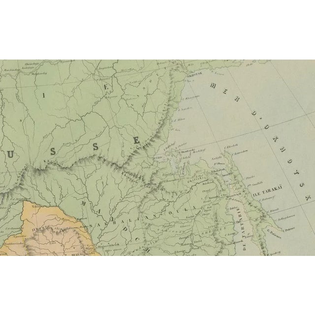 Mid 19th Century Antique Map of China with Japan and Korea Eastern Asia by Andriveau-Goujon, 1860 For Sale - Image 5 of 10
