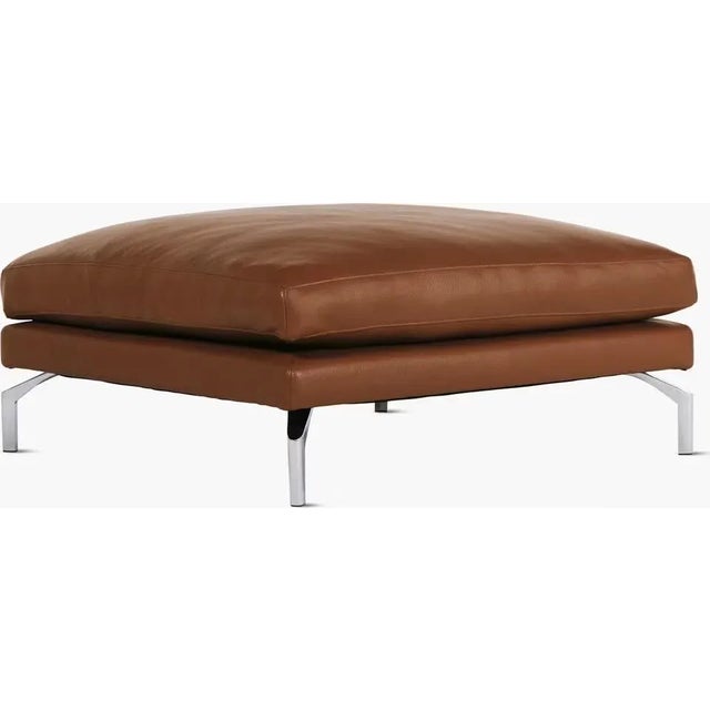 New DWR Como Sofa (92"), Ottoman & Comolino Chair in Raise Canyon Leather For Sale - Image 9 of 11