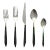 VIETRI Ares Argento & Black Five-Piece Place Setting For Sale