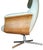 Vintage Amala Beige Bone Genuine Leather Reclining Swivel Armchair With Adjustable Headrest. For Sale In Raleigh - Image 6 of 9