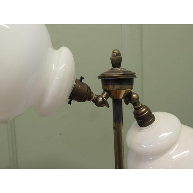 1920s Brass Twin Angled Reading Lamp, 1920 For Sale - Image 5 of 8