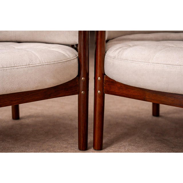 Wood Pair of “Senior” Armchairs in Rosewood, Jorge Zalszupin, 1960s For Sale - Image 7 of 16