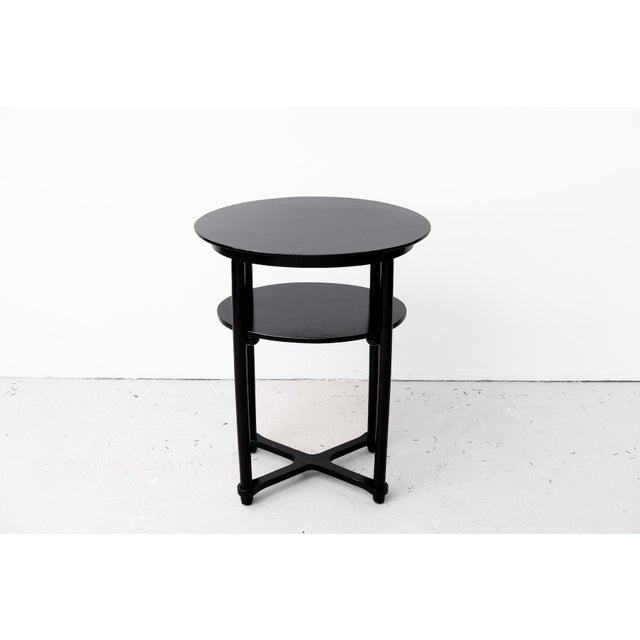 Small Art Nouveau Black Bentwood Side Table in the style of Josef Hoffmann, 1915 For Sale - Image 14 of 18