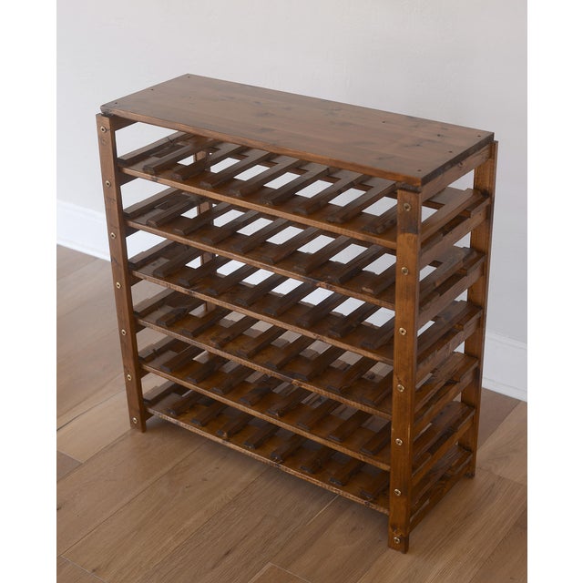 1970s Antique Style 54-Bottle Wine Rack For Sale - Image 5 of 17