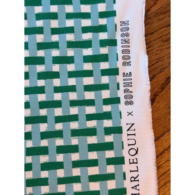Basket Weave Fabric by Harlequin 2 1/2 Yards of Cotton Fabric Sophie Robinson Collection For Sale - Image 4 of 5