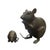 Whimsical Bronze Field Mouse Statuettes – Set of Two For Sale - Image 4 of 12