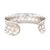 Sterling Silver Cut-Out Pattern Cuff Bangle 37.6g For Sale - Image 4 of 6