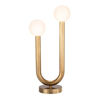 Regina Andrew Happy Steel Table Lamp, Natural Brass For Sale