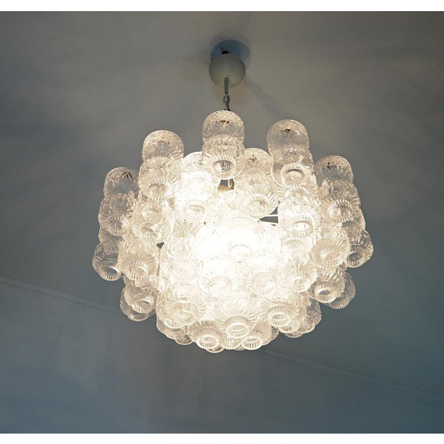 Glass Vintage Murano Glass Chandelier, 1990 For Sale - Image 7 of 14