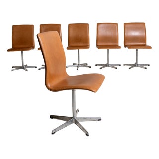 Oxford Chairs by Arne Jacobsen for Fritz Hansen, 1969, Set of 6 For Sale