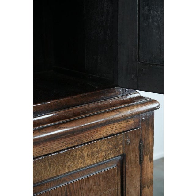 Large Antique English Oak Cabinet, 1700s For Sale - Image 6 of 13