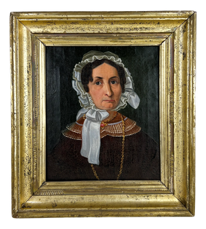 Portrait of a Noble Elderly Lady, 1850s, Framed