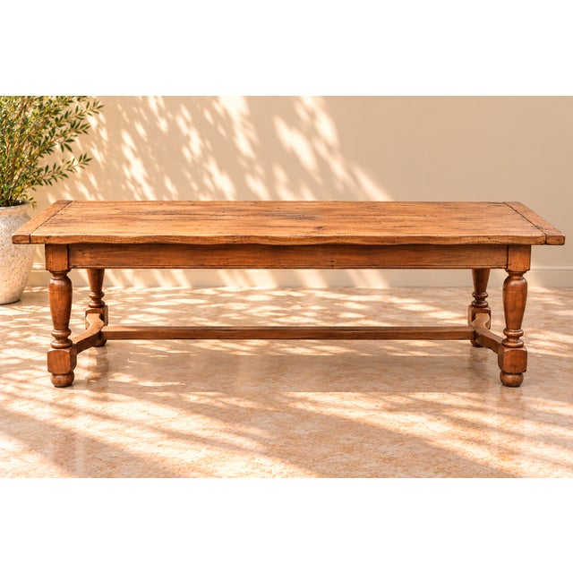 Wood Large Antique Farmhouse Table in Oak, 1900 For Sale - Image 7 of 7